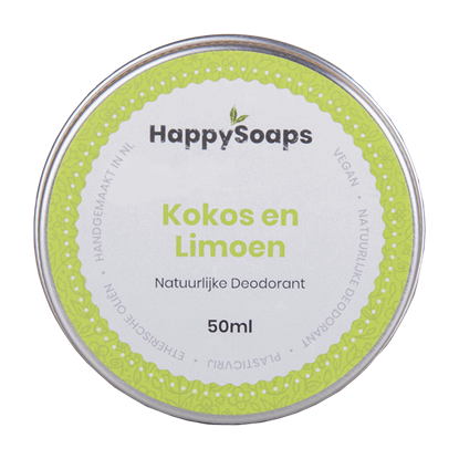 HAPPY SOAPS DEODORANT KOKOS EN LIMOEN 50 ML